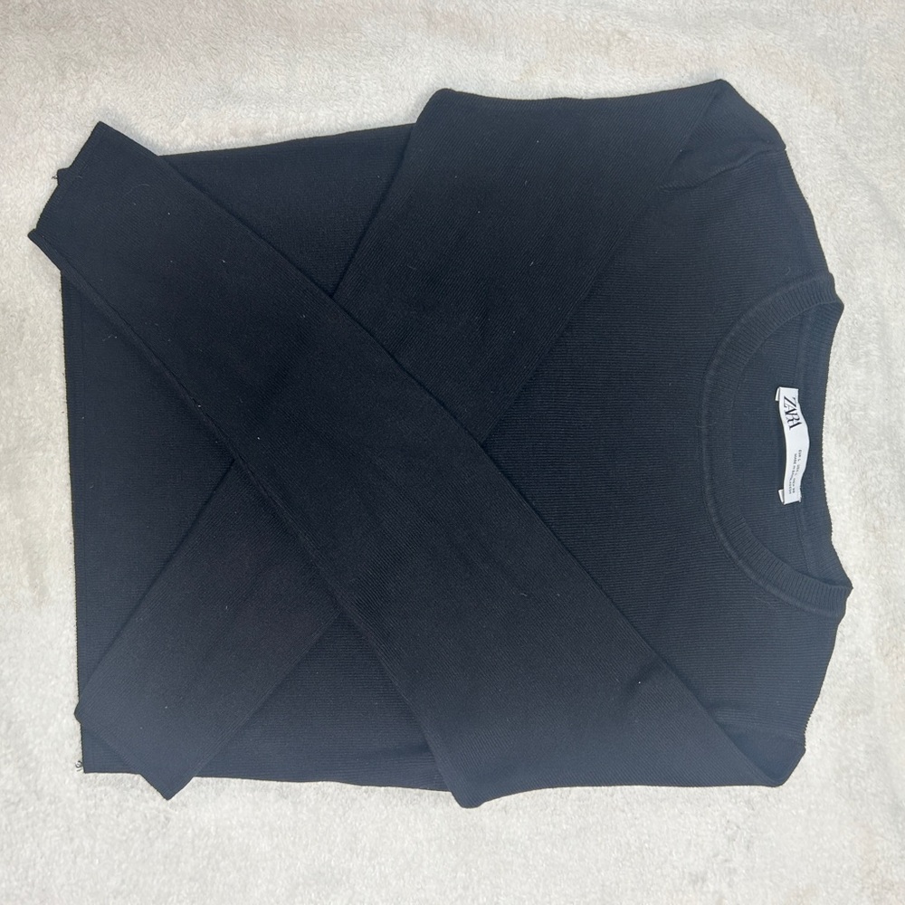 Zara Black Long Sleeve Top